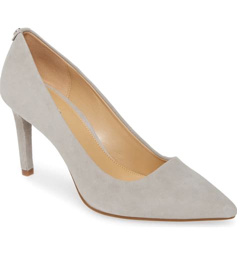 michael kors dorothy suede pumps|michael kors kitten heel pump.